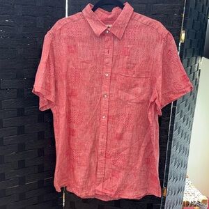 Fabindia Comfort Fit Casual Short Sleeve Button Down Size 40